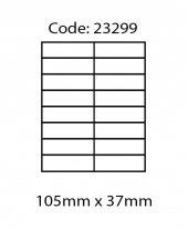 ABBA 23299 Laser Label [105mm x 37mm]